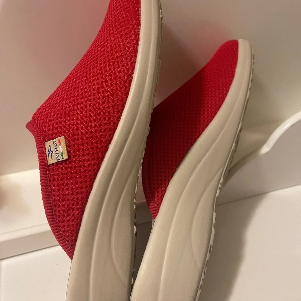 Fly Flot Italian soft lightweight Women's Open-Back Slippers